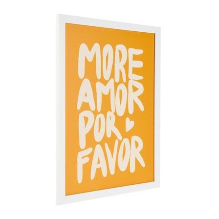 Evidea Deco More Amor Por Favor Pano - Sarı - 30x40 cm
