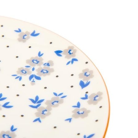Tulu Porselen Robi Pasta Tabağı - Renkli - 19 cm