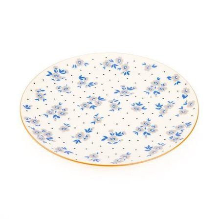 Tulu Porselen Robi Pasta Tabağı - Renkli - 19 cm