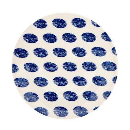 Tulu Porselen Madre Servis Tabağı - Mavi - 25 cm