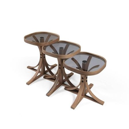 Just Home Suave Zigon Sehpa - Ceviz / Füme - 42 cm