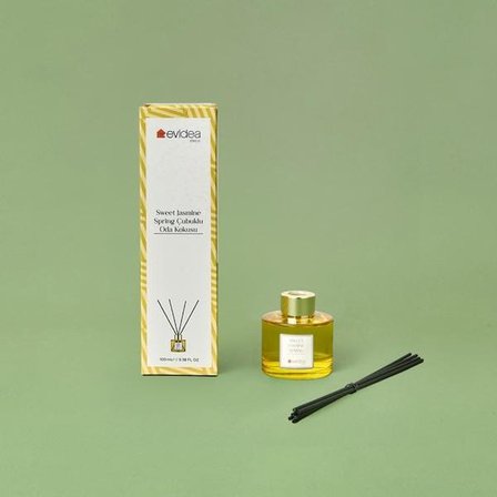 Evidea Deco Sweet Jasmine Spring Çubuklu Oda Kokusu - Sarı - 100 ml