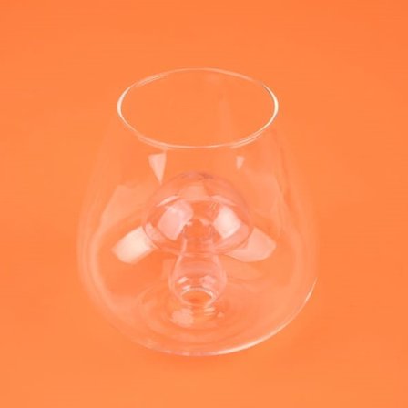 Evidea Kitchen Figürlü Borosilikat Cam Meşrubat Bardağı - Şeffaf / Pembe - 510 ml