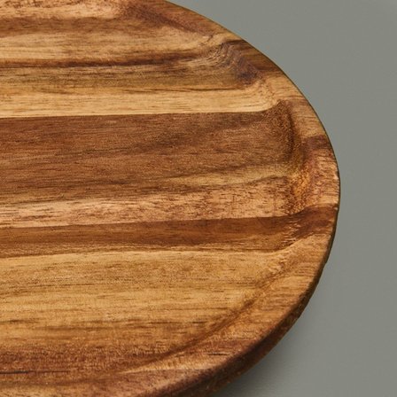 Evidea Kitchen Akasya 2'li Sunum Tabağı - Kahverengi - 12 cm + 15 cm