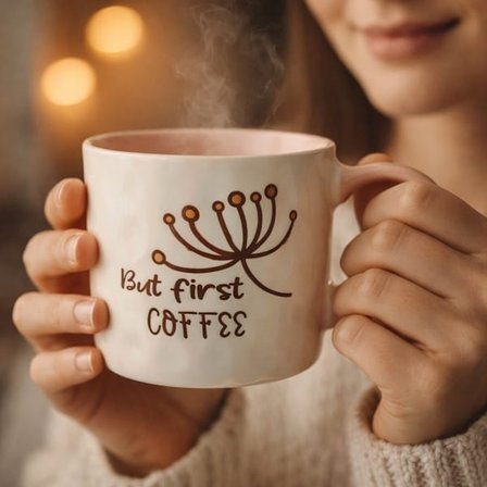 Evidea Kitchen It's Coffee Time Kupa - Renkli - 415 ml