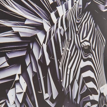 Evidea Deco Zebra Tablo - Siyah - 50x70 cm