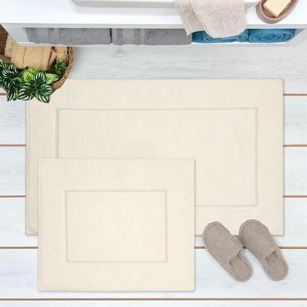Evidea Soft Pete 2'li Banyo Paspası - Beyaz - 60x100 cm + 50x60 cm