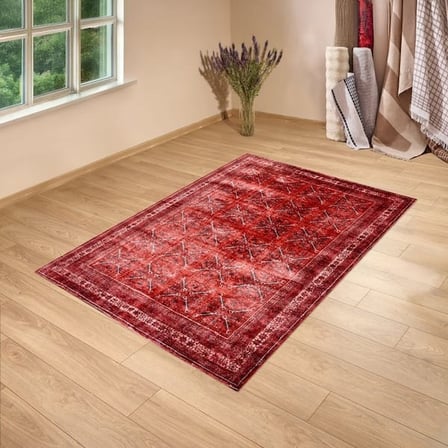 Evidea Soft Farah Makine Halısı - Kırmızı - 160x230 cm