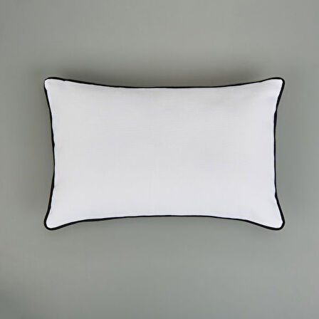Evidea Soft Ethnic Biyeli Kırlent - Beyaz - 30x50 cm