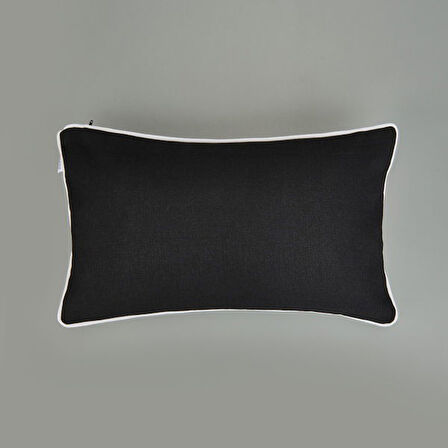 Evidea Soft Ethnic Biyeli Kırlent - Siyah - 30x50 cm