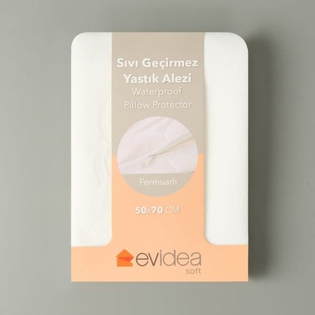 Evidea Soft Sıvı Geçirmez Yastık Alezi - Beyaz - 50x70 cm