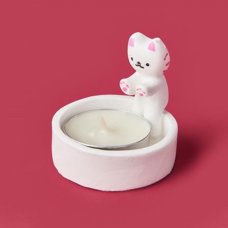 Evidea Deco Cat Mumluk - Beyaz - 5 cm