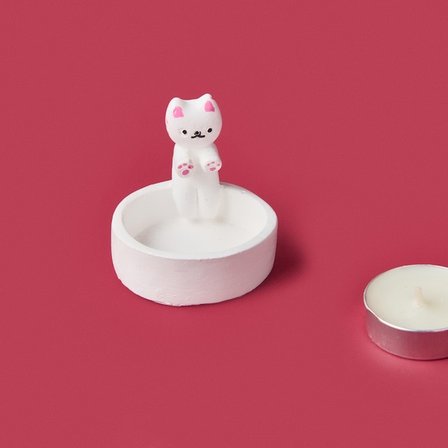 Evidea Deco Cat Mumluk - Beyaz - 5 cm