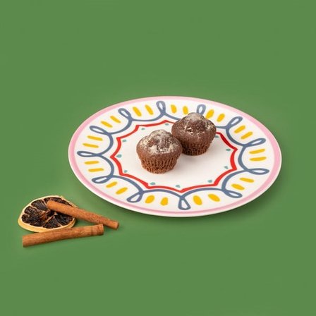 Evidea Kitchen Bonjour Servis Tabağı - Renkli - 25 cm