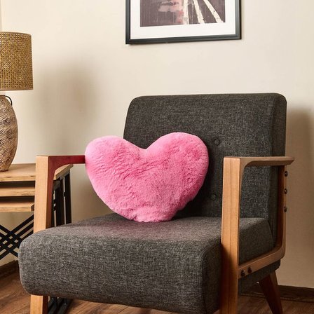 Evidea Soft Love Figürlü Yastık - Pembe - 45 cm