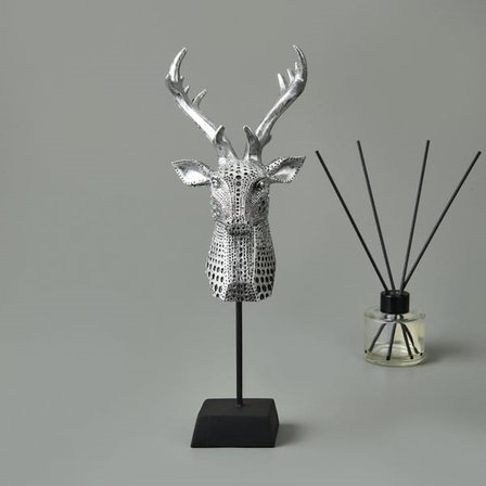 Evidea Deco Ciervo Dekor - Gümüş / Siyah - 29 cm