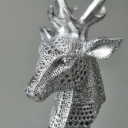 Evidea Deco Ciervo Dekor - Gümüş / Siyah - 29 cm