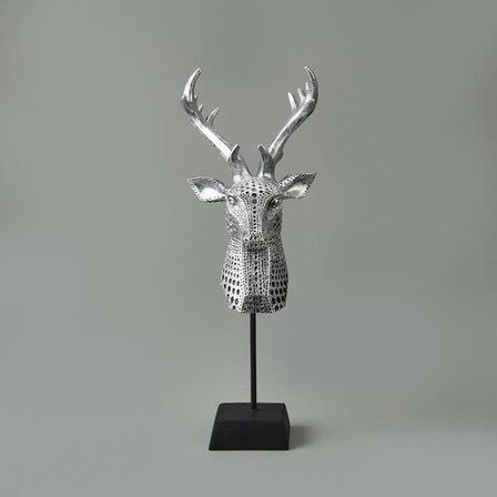 Evidea Deco Ciervo Dekor - Gümüş / Siyah - 29 cm