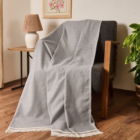 Evidea Soft Dalinda Koltuk Şalı - Gri - 170x230 cm