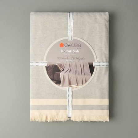 Evidea Soft Dalinda Koltuk Şalı - Gri - 170x230 cm
