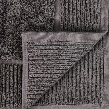 Evidea Soft Bordürlü Premium Ayak Havlusu - Antrasit - 50x70 cm