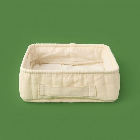 Simple Living Kare Düzenleyici Sepet - Krem - 26x26x8 cm