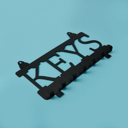 Evidea Deco Keys Anahtarlık - Siyah - 22x10 cm