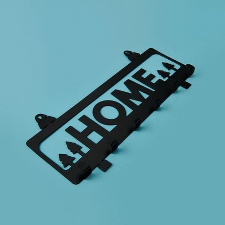 Evidea Deco Home Anahtarlık - Siyah - 25x8 cm
