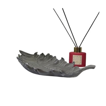 Evidea Deco Moena Dekoratif Tabak - Gümüş - 44x19 cm