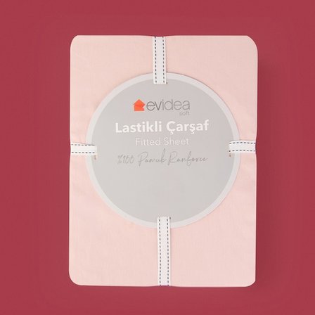 Evidea Soft Basic Tek Kişilik Lastikli Çarşaf - Gülkurusu - 100x200 cm