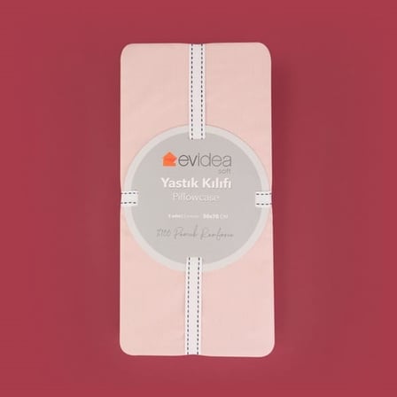 Evidea Soft Basic 2'li Yastık Kılıfı - Gülkurusu - 50x70 cm