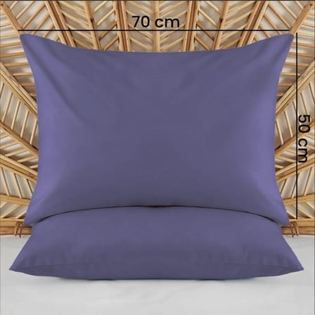 Evidea Soft Basic 2'li Yastık Kılıfı - Lacivert - 50x70 cm