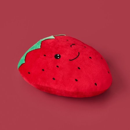 Evidea Soft Çilek Figürlü Yastık - Kırmızı - 25 cm