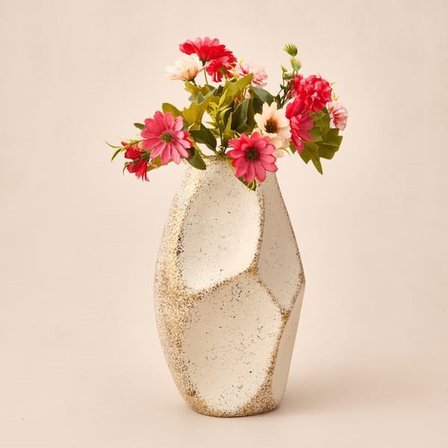 Evidea Deco Urthania Vazo - Bej / Gold - 32 cm