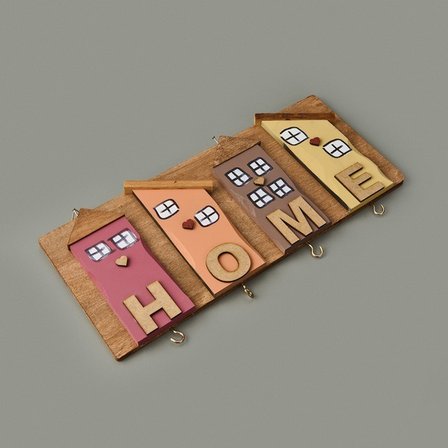 Evidea Deco Home Duvar Askısı - Renkli - 35x15 cm