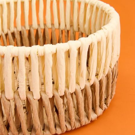 Simple Living Palm Breeze Dekoratif Sepet - Bej / Kahvarengi - 20x10 cm