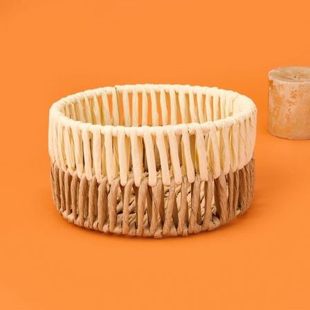 Simple Living Palm Breeze Dekoratif Sepet - Bej / Kahvarengi - 20x10 cm