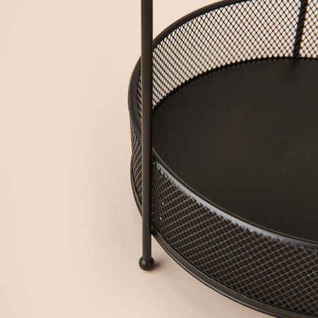 Evidea Bath İki Katlı Fileli Organizer - Siyah - 28x20 cm