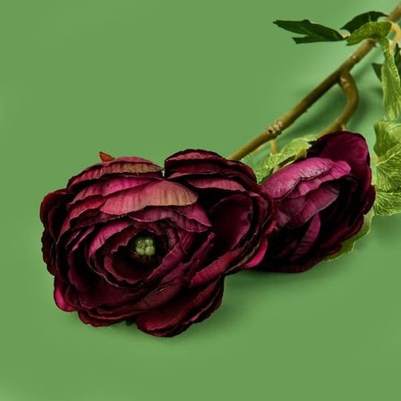 Evidea Deco Rose Dal Çiçek - Koyu Pembe - 66 cm