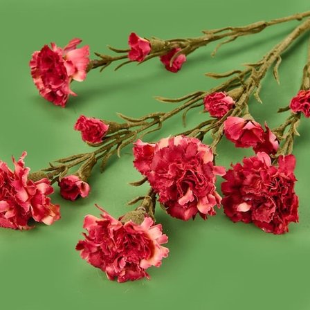 Evidea Deco Karanfil Dal Çiçek - Kırmızı - 68 cm