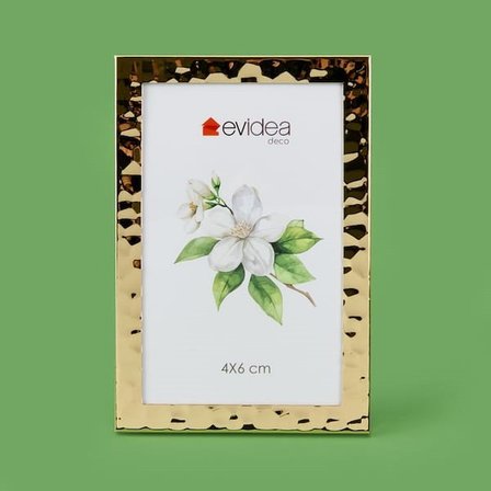 Evidea Deco Palermo Metal Fotoğraf Çerçevesi - Gold - 10x15 cm