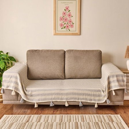 Evidea Soft Hill Koltuk Örtüsü - Gri - 115x200 cm