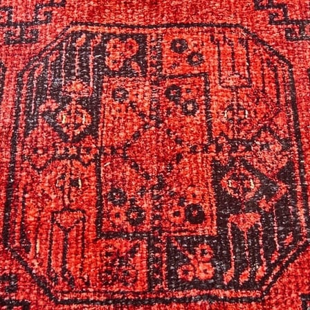 Evidea Soft Karakush Afgan Desenli Halı - Kırmızı - 160x230 cm