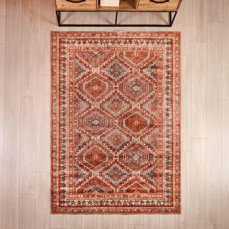 Evidea Soft Lalbahar Afgan Desenli Halı - Bej - 160x230 cm