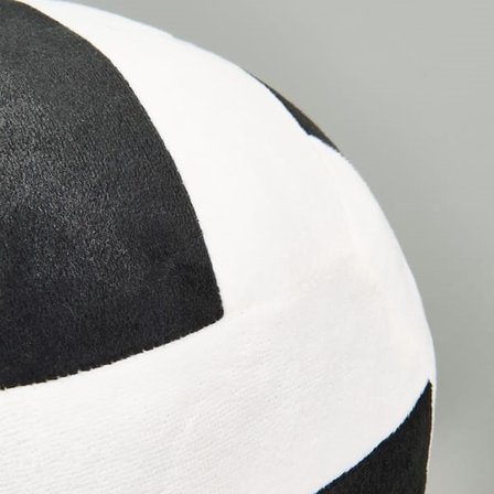 Evidea Soft Voleybol Topu Figürlü Yastık - Siyah / Beyaz - 20 cm