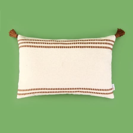 Evidea Soft Sanvi Kırlent - Ekru / Kahverengi - 30x50 cm
