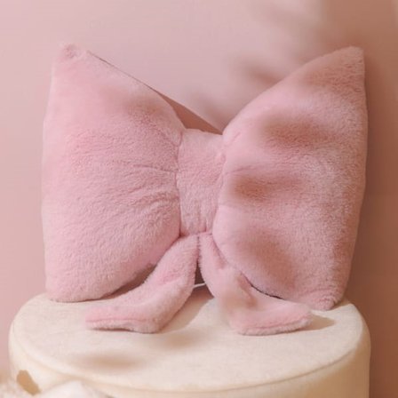 Evidea Soft Kurdele Figürlü Yastık  - Pembe - 40x30 cm