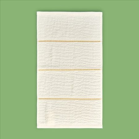 Evidea Soft Golden Star Line El Havlusu - Ekru - 30x50 cm