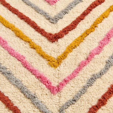 Evidea Soft Tufting Krus Banyo Paspası - Ekru / Renkli - 60x90 cm