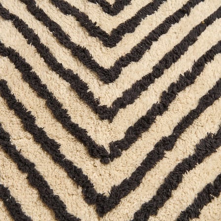 Evidea Soft Tufting Nora Banyo Paspası - Ekru / Antrasit - 60x90 cm